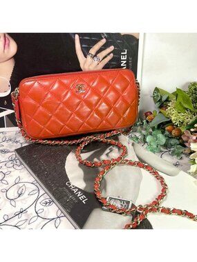 Chanel Chain Wallet Lamb Quilted